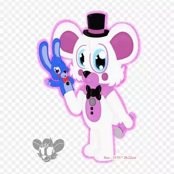 Fnaf Sl Funtime Freddy Chibi Five Nights At Freddy s Sister Location, термонаклейки для одежды, футболка, сумка, теплопередающие наклейки, железные нашивки