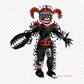 Fnaf Withered Circus Baby Five Nights At Freddy S Sist Утюг на термопереносной печати Виниловые нашивки Наклейка для одежды DIY Аппликации Моющиеся нашивки