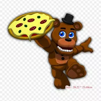 Fnaf World Симулятор пиццерии Freddy Fazbear s Five Nights At Freddy, термонаклейки для одежды, футболка, сумка, теплопередающие наклейки, железные нашивки
