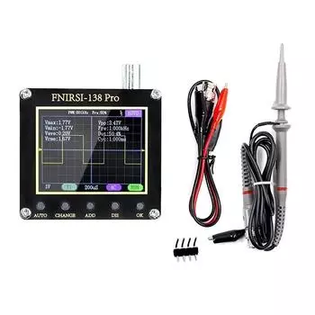 FNIRSI 138Pro Многофункциональный цифровой осциллограф с 2,4-дюймовым дисплеем, одна кнопка, автоматическая настройка выхода прямоугольных волн ШИМ