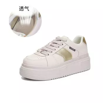 Foam sole leather little white shoes women s 2025 spring new casual sports board shoes women s fashion and comfort solid color women s shoes 35