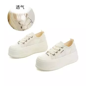 Foam sole little white shoes women s 2025 summer new thick sole heightening breathable casual single shoes women s small women s shoes tide 35