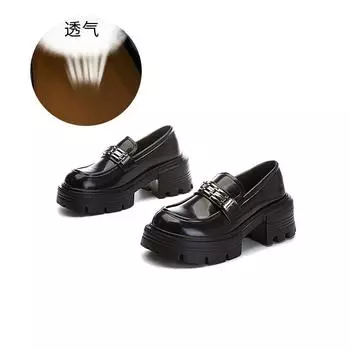 Foam sole sheepskin pad loafers women s 2025 autumn new platform fashion shoes British style leather women s shoes 35