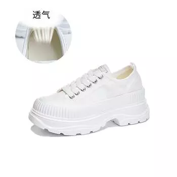 Foam sole white shoes women s 2025 summer new mesh breathable women s shoes thick sole heightening board shoes versatile casual shoes 35