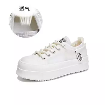 Foam sole white shoes women s 2025 summer new thick-soled mesh breathable sports board shoes women s casual versatile women s shoes 35