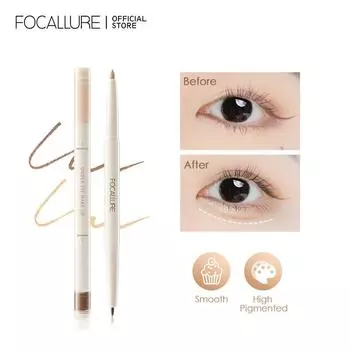 FOCALLURE 2 оттенка Silkworm Gel Eyeliner Smooth Soft High Pigmented Multi-use 3D Shaping Eye Liner Tools Pen Makeup Cosmetics