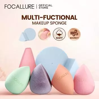 FOCALLURE Beauty Egg блендер для макияжа, косметическая губка, спонж для макияжа, подушка для макияжа, пудра для женщин, аксессуары для инструментов для красоты