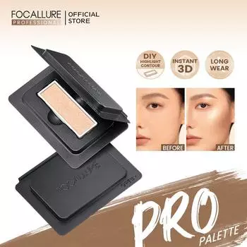 FOCALLURE Матовые бронзеры для лица Палитра хайлайтеров Водостойкая ультратонкая высокопигментированная мерцающая пудра для контуринга лица Макияж Женская косметика