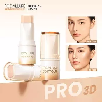 FOCALLURE Матовый хайлайтер для лица Водостойкий Стойкий Осветляющий Мягкий Кремовый Натуральный Бронзер для Лица Карандаш Контурный Макияж Косметика