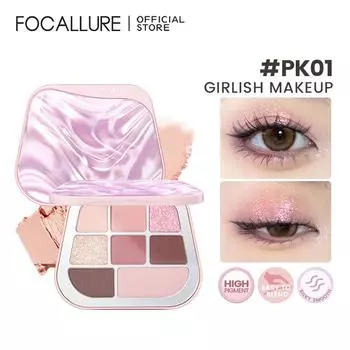 FOCALLURE Перламутровая палитра теней для век с высоким содержанием пигментов, долговечные увлажняющие матовые мерцающие блестящие тени для век, косметика для макияжа