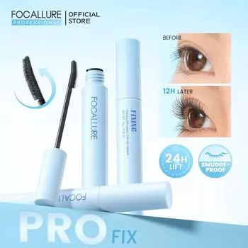 FOCALLURE Pro-fix Stay Curl Черная тушь для ресниц Водостойкая, устойчивая к поту, быстросохнущая, натуральная, средство для удлинения ресниц, основа под макияж для глаз, косметика чёрный
