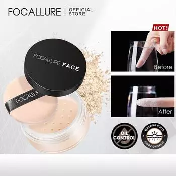 FOCALLURE Рассыпчатая пудра с контролем жирности, ультралегкая консилер для лица с полным покрытием, компактная пудра для макияжа, косметика