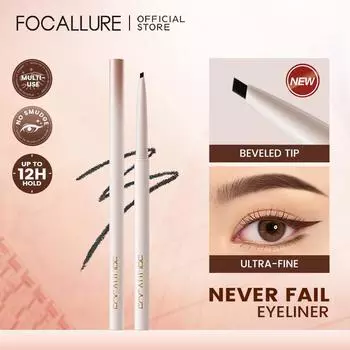FOCALLURE Ультратонкая гладкая подводка для глаз и бровей, многофункциональная, водостойкая, быстросохнущая, не оставляющая следов, гелевый карандаш для глаз со скошенным кончиком, ручка-инструмент для макияжа глаз