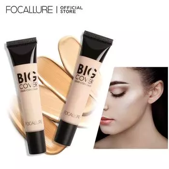 FOCALLURE Крем-корректор для лица Водостойкая жидкая основа с полным покрытием Стойкая маскировка шрамов от прыщей Мягкая увлажняющая косметика для макияжа