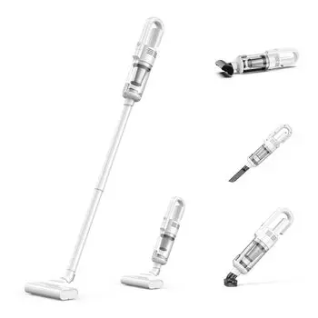 Fochai Strong Инновационный беспроводной пылесос Stick Vacuum 5 типов светодиодной подсветки Living открывает мусорное ведро с одним моющимся нержавеющим HEPA-фильтром, японский