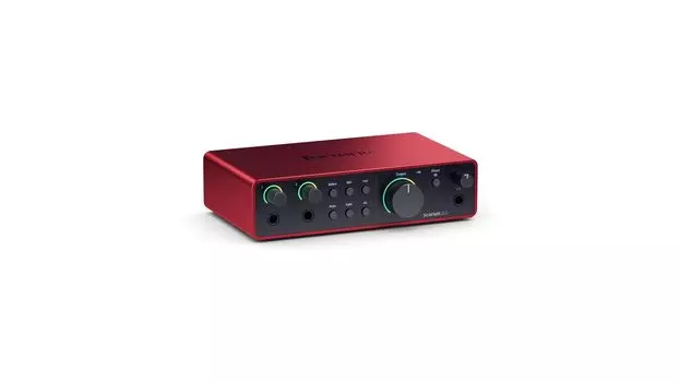 Focusrite Scarlett 2i2 USB-аудиоинтерфейс 4-го поколения для подкастинга. Все необходимое программное обеспечение для записи, написания песен,
