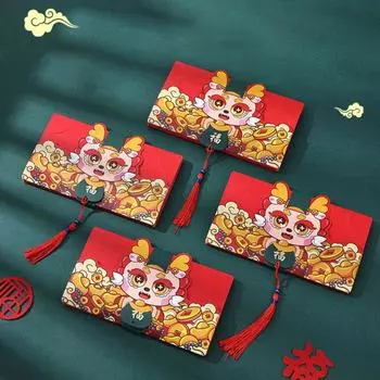 Fodable 2025 New Year Packet DIY Packing Blessing Bag Folding Red Envelope Celebration Party Style 3