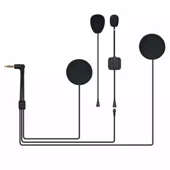 FODSPORTS V6 Plus наушники для внутренней связи для мотоцикла 4-полюсные модель должна быть подтверждена перед OMTP интерком 2 типа микрофонов для звука HIFI чёрный