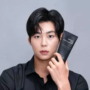 Foellie Homme Tea Tree Clay Pack 200ml acnes Relief + Pore Reduction + Blackhead Reduction Functional 3 in 1