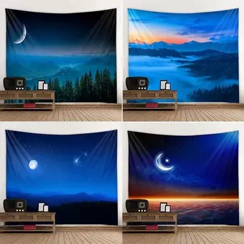 Fog Forest Scenery Background Tapestry Bedroom Living Room Tapestry Home Wall Decoration Tapestry 100x75cm