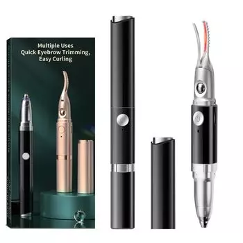 FOGABER Hot Eyelash Hot Eyelash Hot Eyelash Бритва для бровей Hot Eyelash 10 секунд мгновенного действия 2 уровня температуры Тип кельмы и тип расчески чёрный