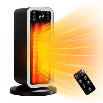 FOGABER Керамический вентилятор Energy Электрический вентилятор Керамический ECO Энергосбережение Температура Колебательная скорость Пульт дистанционного управления Электрический теплый воздух Падение ног Перегрев