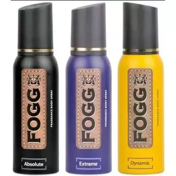 FOGG COMBO OF ABSOLUTE + DYNAMIC + EXTREME Спрей для тела - для мужчин и женщин (600 мл, Упаковка 3 шт.)
