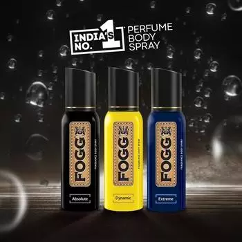 Fogg Fantastic Dynamic No Gas Deodorant для мужчин, стойкий парфюмированный спрей для тела, 150 мл