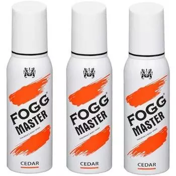 FOGG Master Cedar Ароматизированный спрей для тела 120 мл каждый (Пакет из 3) Спрей для тела - Для мужчин и женщин (360 мл, Упаковка 3 шт.)