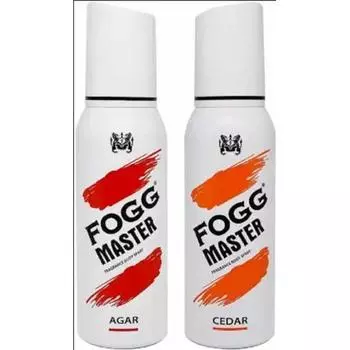 FOGG Мастер Кадер, агар, Ароматный спрей для тела - Для мужчин(комбо) Дезодорант-спрей - для мужчин и женщин (240 мл, Упаковка 2 шт.)