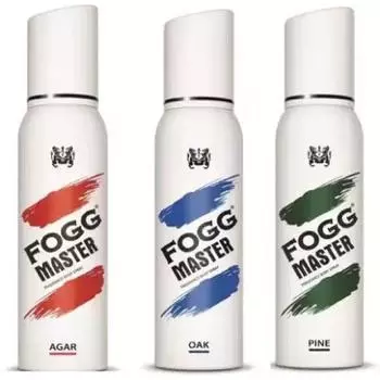 Fogg MASTER PINE+AGAR+OAK 120ML EACH 3PC Дезодорант-спрей - Для мужчин и женщин (450 мл, Упаковка 3 шт.)