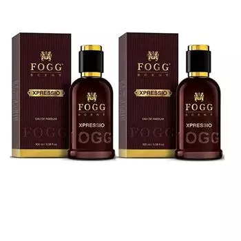 FOGG Men Spray Scent Xpressio Perfume, стойкий, свежий и мощный аромат-спрей, парфюмированная вода, 2 X 100 мл (Пакет из 2), 200 миллилитров
