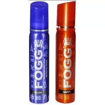 FOGG Men & Women Relish & Happy Body Spray Mobile Pack Pocket Deo Fresh Scent Deodorant Spray - & (50 мл, упаковка из 2 шт.)