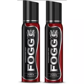 FOGG Спрей для тела Punch для мужчин и женщин, 120 мл каждый (Пакет из 2) Дезодорант-спрей с ароматом свежести - & (240 мл, упаковка из 2 шт.)