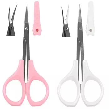 Fogman Eyebrow Набор из 2 ножниц для бровей, для резки, мужские, женские, в комплекте, портативные,