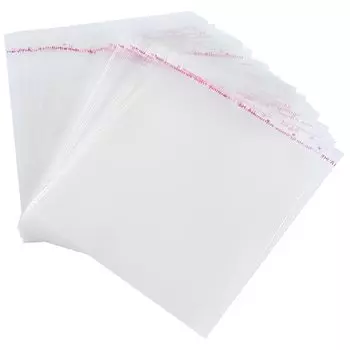 fogman OPP набор из индивидуальной упаковки x пакетов, прозрачный, 100 шт., толщина 0,5 мм, наклейки, упаковка, расфасовка, (20 30см)