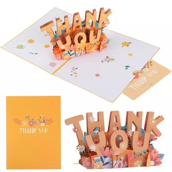 fogman Поздравительная открытка Юбилей День рождения Благодарственное письмо Сюрприз Выступление Праздничное сообщение 3D 3D Письмо Сообщение Открытка включена Всплывающее окно (ПОБЛАГОДАРИТЬ