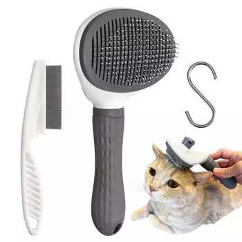 FOily TOily Щетка для кошек и собак для вычесывания длинных волос, одноразовая, с одним волоском, мягкая на моей щетке. Домашние животные, боль, волосы/короткая расческа, щетка, щетка, серый
