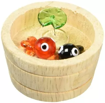 Fokart Cute Handmade Glass Crafted Goldfish Set in a Pail CYK688