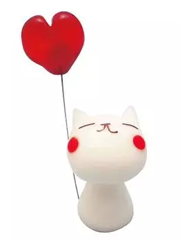 Fokart милое стеклянное изделие ручной работы в виде сердца, держащего кота