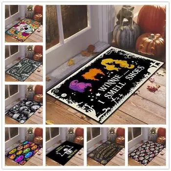 Фокус-покус Хэллоуин украшения коврик противоскользящий прихожая коврик моющийся спальня кухня ванная коврик полиэстер домашний декор ковер 40x60cm Felt