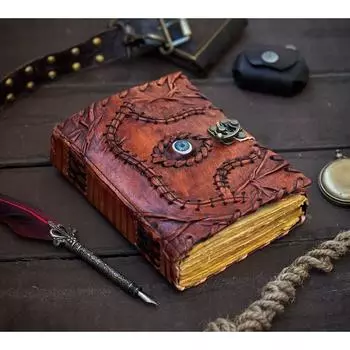 Фокус-покус Книга заклинаний Фокус-покус Книга заклинаний Опора Подарки Хэллоуин Декор 7 x 5 in коричневый