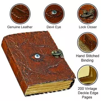 Фокус-покус книга заклинаний Фокус-покус заклинание Книга теней Хэллоуин украшения в помещении Лучший Хэллоуин Фокус-покус Декор Подарки 7 x 5 in коричневый