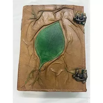 Фокус-покус заклинания, старинные кожаные журналы, книги теней, антикварный подарок 7 x 5 in коричневый