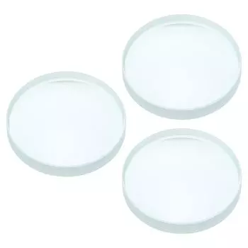 Фокусное расстояние PATIKIL, набор из 3 двояковогнутых линз, диаметр 50 мм, высота 8 мм, стеклянная оптическая полированная круглая линза для физического эксперимента, прозрачная, 4 дюйма (100мм)