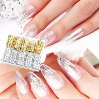 Фольга для ногтей, ультратонкая полировка ногтей, маникюр, украшение, 3D фольга, сетчатые наклейки, блестящие наклейки