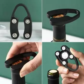 Фольга для удаления острого резака Открывалка для вина Фольга для резки бутылок вина Дизайнерский резак для винной фольги Аксессуары для кухонного бара Гаджет чёрный