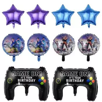 Фольгированные шары для вечеринки в стиле видеоигр для фанатов игр, тематические принадлежности для вечеринки по случаю дня рождения