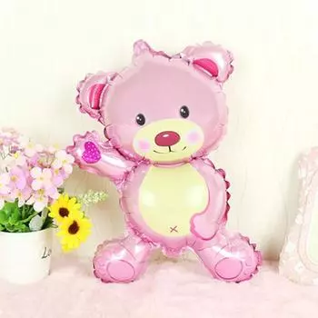 Фольгированные воздушные шары, детские игрушки, день рождения, свадьба, мини-медведь, детский душ, алюминиевые украшения, День святого Валентина, детские аксессуары для вечеринок с мультяшными животными синий