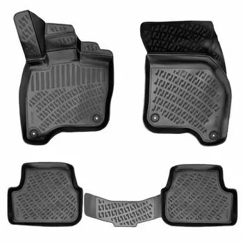 Фольксваген Э-Гольф (После 2014 года) Высококачественные и прочные резиновые автомобильные коврики — без запаха, нескользящие, долговечные.